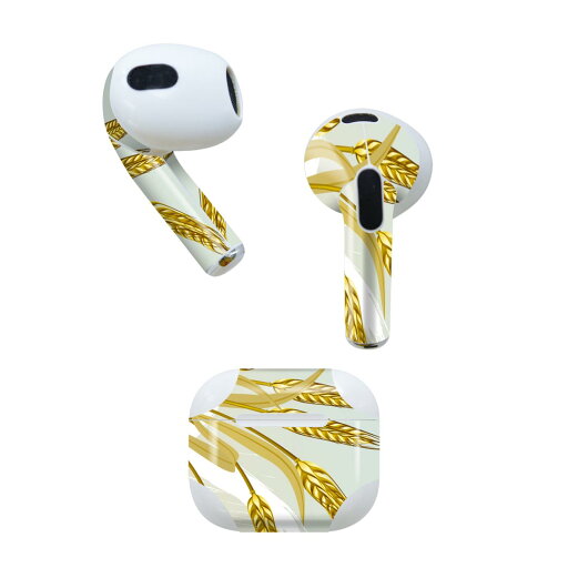 AirPods 第3世代 専用 デザインスキンシール airpods 3 用 エアポッド 3 用 第三世代(2021)対応 2枚入り 各2枚セット イヤホン カバー デコレーション アクセサリー デコシール 001295 麦 秋 植物 AirPods 第3世代 専用 デザインスキンシール airpods 3 用 エアポッド 3 用 第三世代(2021)対応 2枚入り 各2枚セット イヤホン カバー デコレーション アクセサリー デコシール 001295 麦 秋 植物