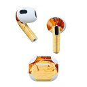 AirPods 第3世代 専用 デザインスキンシール airpods 3 用 エアポッド 3 用 第三世代(2021)対応 2枚入り 各2枚セット イヤホン カバー デコレーション アクセサリー デコシール 001302 紅葉 秋(2)