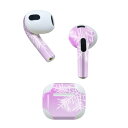 AirPods 第3世代 専用 デザインスキンシール airpods 3 用 エアポッド 3 用 第三世代(2021)対応 2枚入り 各2枚セット イヤホン カバー デコレーション アクセサリー デコシール 001437 雪の結晶 冬 シャボン玉