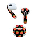 AirPods 第3世代 専用 デザインスキンシール airpods 3 用 エアポッド 3 用 第三世代(2021)対応 2枚入り 各2枚セット イヤホン カバー デコレーション アクセサリー デコシール 001533 苺 果実