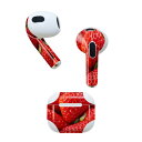 AirPods 第3世代 専用 デザインスキンシール airpods 3 用 エアポッド 3 用 第三世代(2021)対応 2枚入り 各2枚セット イヤホン カバー デコレーション アクセサリー デコシール 001592 苺 果実