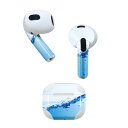 AirPods 第3世代 専用 デザインスキンシール airpods 3 用 エアポッド 3 用 第三世代(2021)対応 2枚入り 各2枚セット イヤホン カバー デコレーション アクセサリー デコシール 001749 水玉 シャボン玉 バブル