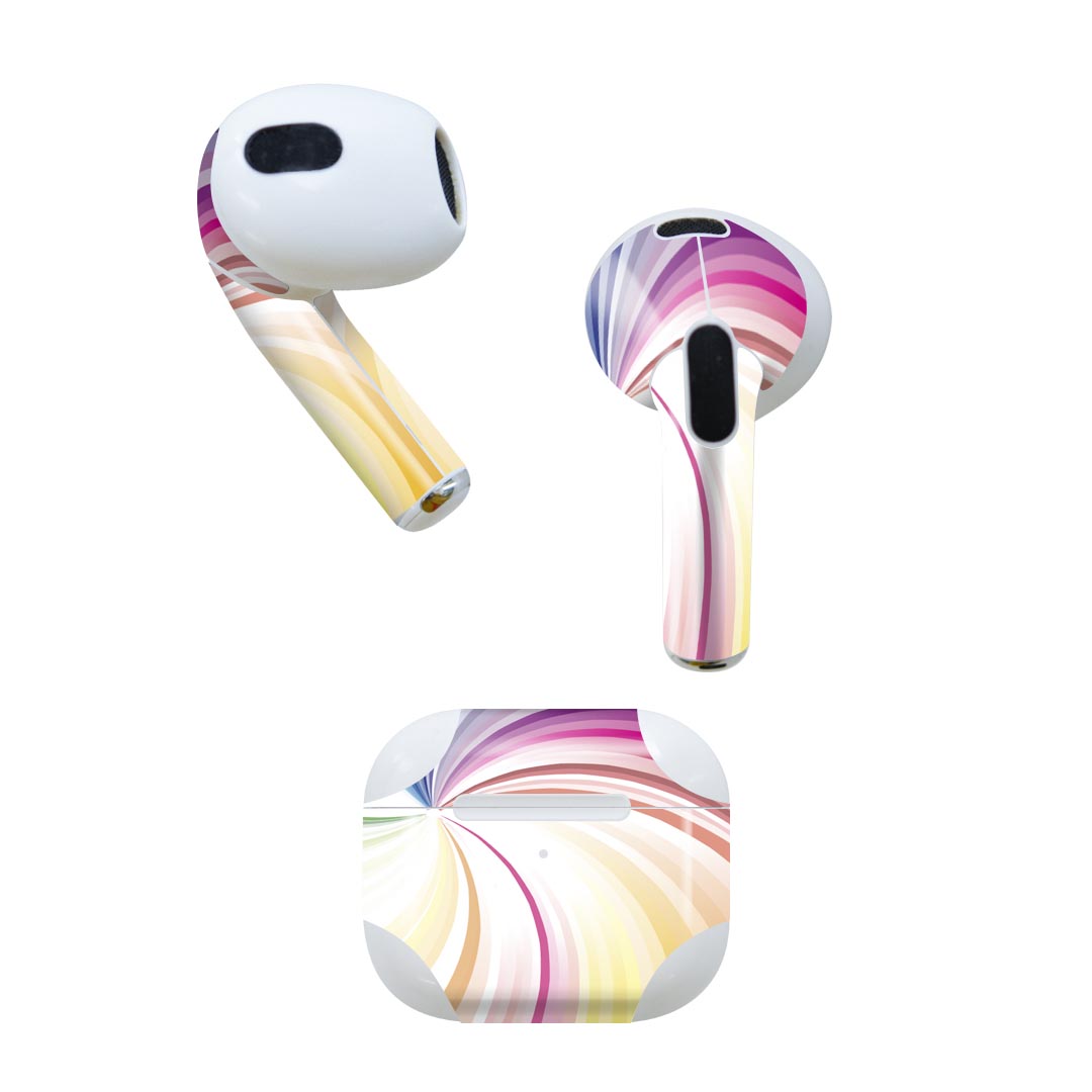 AirPods 第3世代 専用 デザインスキンシール airpods 3 用 エアポッド 3 用 第三世代（2021）対応 2枚..