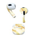 AirPods 第3世代 専用 デザインスキンシール airpods 3 用 エアポッド 3 用 第三世代(2021)対応 2枚入り 各2枚セット イヤホン カバー デコレーション アクセサリー デコシール 002182 模様 オレンジ(2)
