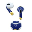 AirPods 第3世代 専用 デザインスキンシール airpods 3 用 エアポッド 3 用 第三世代(2021)対応 2枚入り 各2枚セット イヤホン カバー デコレーション アクセサリー デコシール 002221 花 黄色 シャボン玉
