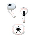 AirPods 第3世代 専用 デザインスキンシール airpods 3 用 エアポッド 3 用 第三世代(2021)対応 2枚入り 各2枚セット イヤホン カバー デコレーション アクセサリー デコシール 002614 リボン パール ガーリー(2)