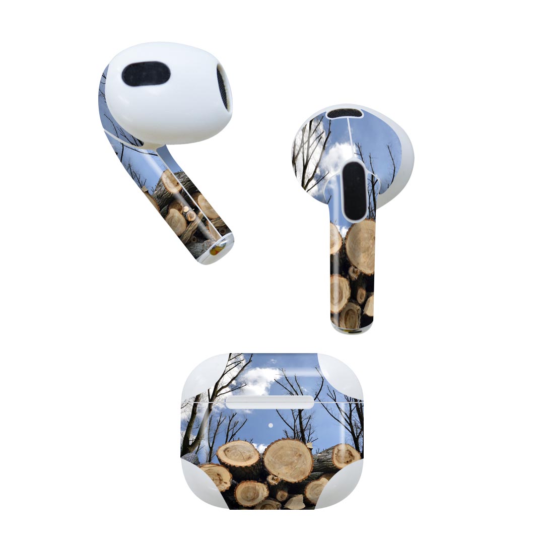 AirPods 第3世代 専用 デザインスキンシール airpods 3 用 エアポッド 3 用 第三世代（2021）対応 2枚入り 各2枚セット イヤホン カバー デコレーション アクセサリー デコシール 002647 景色　風景　写真