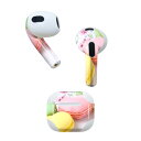 AirPods 第3世代 専用 デザインスキンシール airpods 3 用 エアポッド 3 用 第三世代(2021)対応 2枚入り 各2枚セット イヤホン カバー デコレーション アクセサリー デコシール 002672 マカロン カラフル 写真