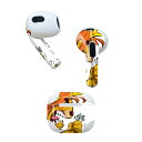 AirPods 第3世代 専用 デザインスキンシール airpods 3 用 エアポッド 3 用 第三世代(2021)対応 2枚入り 各2枚セット イヤホン カバー デコレーション アクセサリー デコシール 002929 動物 キャラクター イラスト