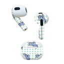 AirPods 第3世代 専用 デザインスキンシール airpods 3 用 エアポッド 3 用 第三世代(2021)対応 2枚入り 各2枚セット イヤホン カバー デコレーション アクセサリー デコシール 003892 うさぎ 動物 キャラクター