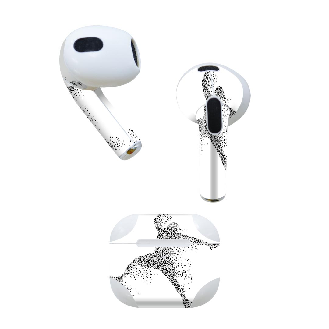 楽天スマコレAirPods 第3世代 専用 デザインスキンシール airpods 3 用 エアポッド 3 用 第三世代（2021）対応 2枚入り 各2枚セット イヤホン カバー デコレーション アクセサリー デコシール 020047 スポーツ バスケット