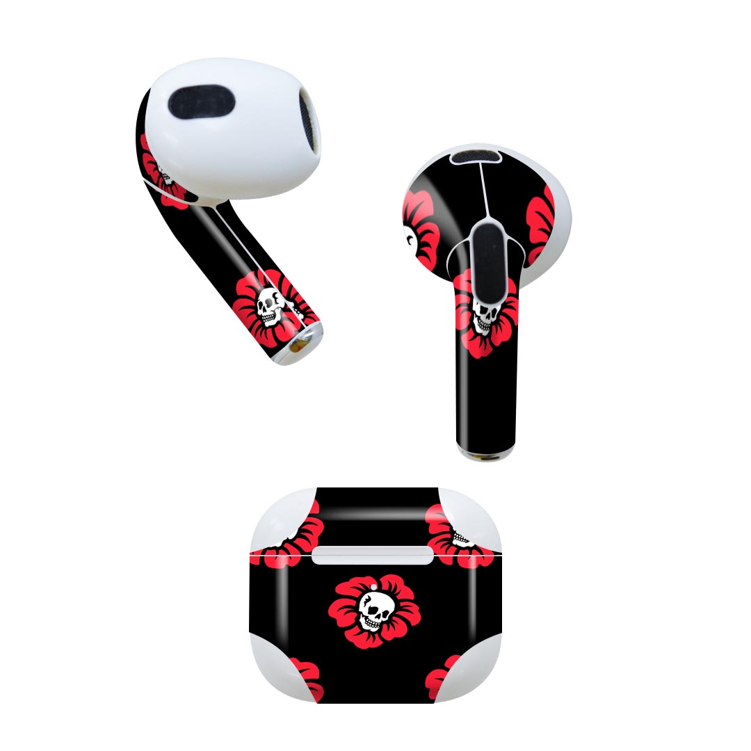 AirPods 第3世代 専用 デザインスキンシール airpods 3 用 エアポッド 3 用 第三世代（2021）対応 2枚入り 各2枚セット イヤホン カバー デコレーション アクセサリー デコシール 020137 ハロウィン Halloween