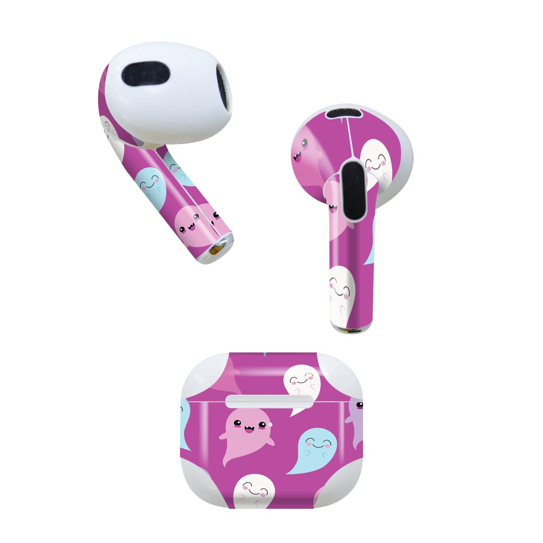 AirPods 第3世代 専用 デザインスキンシール airpods 3 用 エアポッド 3 用 第三世代（2021）対応 2枚入り 各2枚セット イヤホン カバー デコレーション アクセサリー デコシール 020147 ハロウィン Halloween