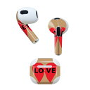 AirPods 第3世代 専用 デザインスキンシール airpods 3 用 エアポッド 3 用 第三世代(2021)対応 2枚入り 各2枚セット イヤホン カバー デコレーション アクセサリー デコシール 020586 マスク デザイン バレンタイン デコレーション