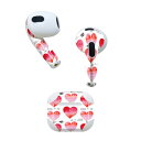 AirPods 第3世代 専用 デザインスキンシール airpods 3 用 エアポッド 3 用 第三世代(2021)対応 2枚入り 各2枚セット イヤホン カバー デコレーション アクセサリー デコシール 020616 マスクデザイン バレンタイン ハート