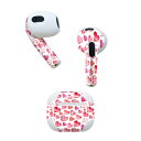 AirPods 第3世代 専用 デザインスキンシール airpods 3 用 エアポッド 3 用 第三世代(2021)対応 2枚入り 各2枚セット イヤホン カバー デコレーション アクセサリー デコシール 020618 マスクデザイン バレンタイン ハート