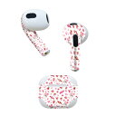 AirPods 第3世代 専用 デザインスキンシール airpods 3 用 エアポッド 3 用 第三世代(2021)対応 2枚入り 各2枚セット イヤホン カバー デコレーション アクセサリー デコシール 020630 マスクデザイン バレンタイン ハート(2)