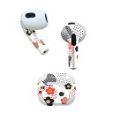 AirPods 第3世代 専用 デザインスキンシール airpods 3 用 エアポッド 3 用 第三世代(2021)対応 2枚入り 各2枚セット イヤホン カバー デコレーション アクセサリー デコシール 020659 マスクデザイン 梅 模様 ひな祭り