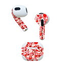 AirPods 第3世代 専用 デザインスキンシール airpods 3 用 エアポッド 3 用 第三世代(2021)対応 2枚入り 各2枚セット イヤホン カバー デコレーション アクセサリー デコシール 020694 マスクデザイン バレンタイン ハート