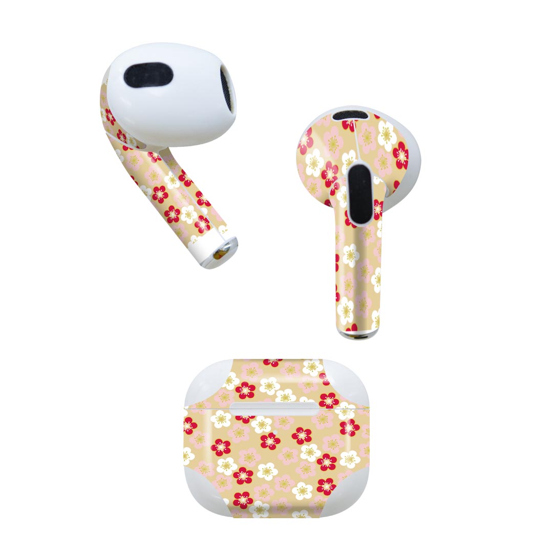 AirPods 第3世代 専用 デザインスキンシール airpods 3 用 エアポッド 3 用 第三世代（2021）対応 2枚..
