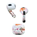 AirPods 第3世代 専用 デザインスキンシール airpods 3 用 エアポッド 3 用 第三世代(2021)対応 2枚入り 各2枚セット イヤホン カバー デコレーション アクセサリー デコシール 022842 花 フラワー(2)