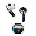 AirPods 第3世代 専用 デザインスキンシール airpods 3 用 エアポッド 3 用 第三世代(2021)対応 2枚入り 各2枚セット イヤホン カバー デコレーション アクセサリー デコシール 022844 写真 飛行機 空