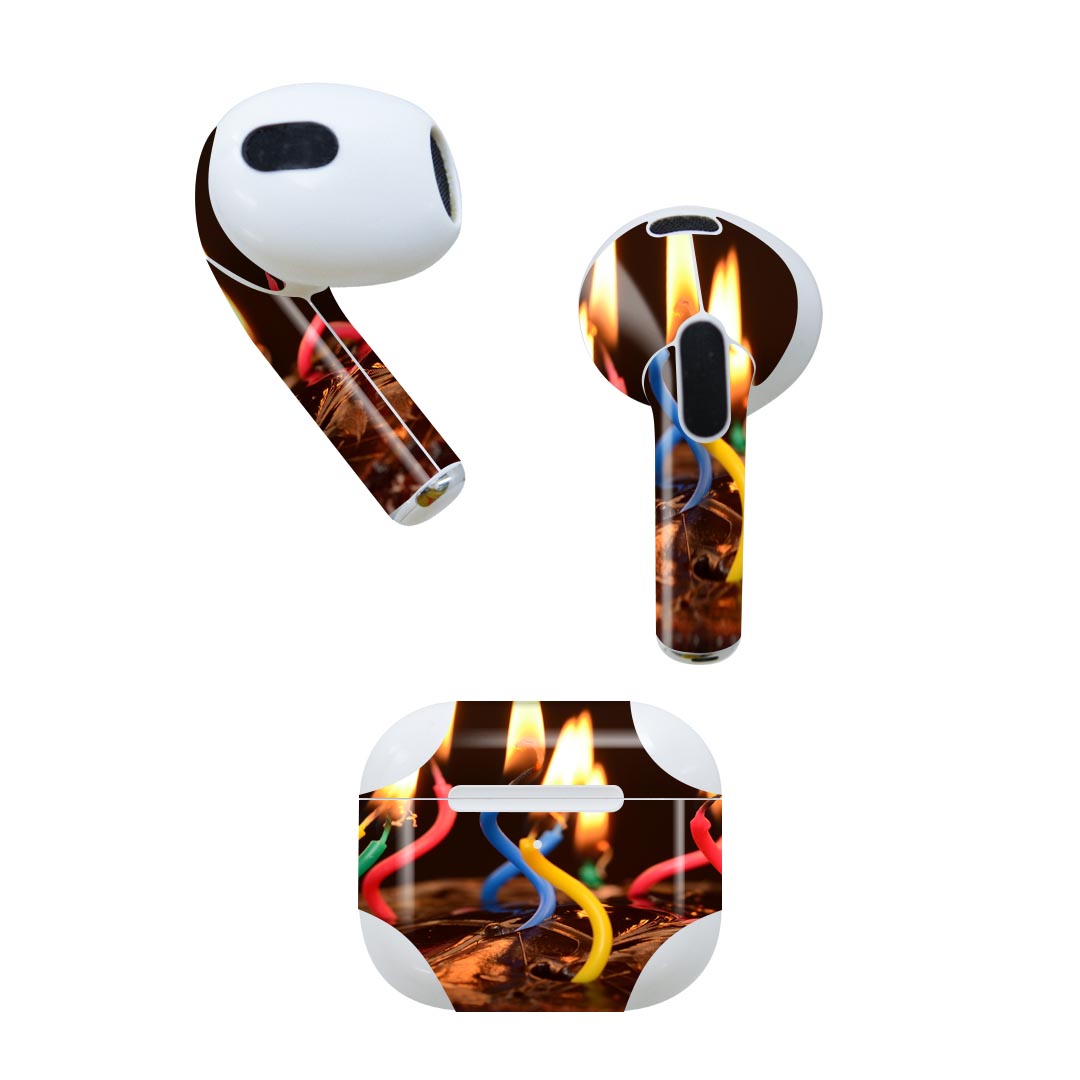 AirPods 第3世代 専用 デザインスキンシール airpods 3 用 エアポッド 3 用 第三世代（2021）対応 2枚..