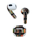 AirPods 第3世代 専用 デザインスキンシール airpods 3 用 エアポッド 3 用 第三世代(2021)対応 2枚入り 各2枚セット イヤホン カバー デコレーション アクセサリー デコシール 023004 本棚 写真(2)