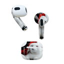 AirPods 第3世代 専用 デザインスキンシール airpods 3 用 エアポッド 3 用 第三世代(2021)対応 2枚入り 各2枚セット イヤホン カバー デコレーション アクセサリー デコシール 023088 猫 写真 クリスマス サンタクロース