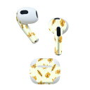 AirPods 第3世代 専用 デザインスキンシール airpods 3 用 エアポッド 3 用 第三世代(2021)対応 2枚入り 各2枚セット イヤホン カバー デコレーション アクセサリー デコシール 023506 葉っぱ 植物 柄 秋