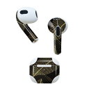 AirPods 第3世代 専用 デザインスキンシール airpods 3 用 エアポッド 3 用 第三世代(2021)対応 2枚入り 各2枚セット イヤホン カバー デコレーション アクセサリー デコシール 023512 葉っぱ 植物 柄(2)