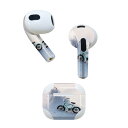 AirPods 第3世代 専用 デザインスキンシール airpods 3 用 エアポッド 3 用 第三世代(2021)対応 2枚入り 各2枚セット イヤホン カバー デコレーション アクセサリー デコシール 023566 雪 自転車