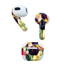 AirPods 第3世代 専用 デザインスキンシール airpods 3 用 エアポッド 3 用 第三世代(2021)対応 2枚入り 各2枚セット イヤホン カバー デコレーション アクセサリー デコシール 023913 花 フラワー チューリップ