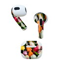 AirPods 第3世代 専用 デザインスキンシール airpods 3 用 エアポッド 3 用 第三世代(2021)対応 2枚入り 各2枚セット イヤホン カバー デコレーション アクセサリー デコシール 023917 花 フラワー チューリップ