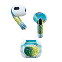 AirPods 第3世代 専用 デザインスキンシール airpods 3 用 エアポッド 3 用 第三世代(2021)対応 2枚入り 各2枚セット イヤホン カバー デコレーション アクセサリー デコシール 023987 自転車 植物 ピアノ(2)