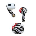 AirPods 第3世代 専用 デザインスキンシール airpods 3 用 エアポッド 3 用 第三世代(2021)対応 2枚入り 各2枚セット イヤホン カバー デコレーション アクセサリー デコシール 025673 クリスマス サンタ 文字 英字