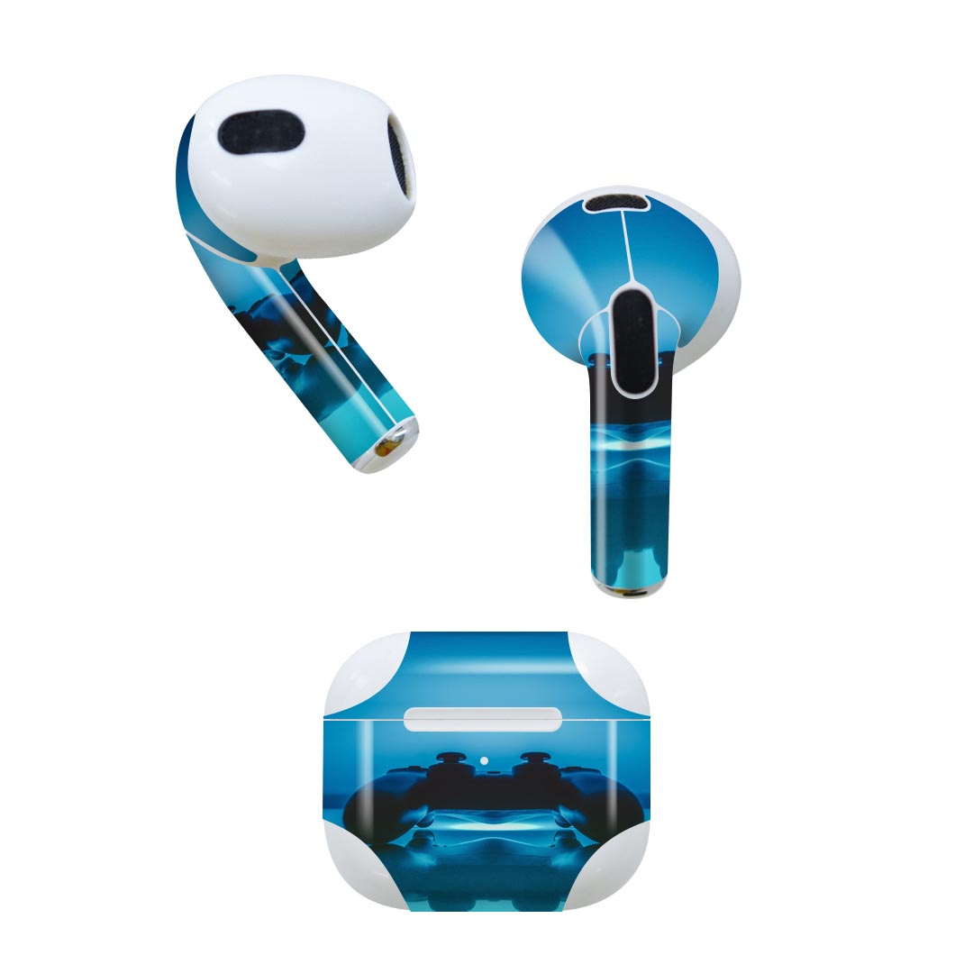 楽天スマコレAirPods 第3世代 専用 デザインスキンシール airpods 3 用 エアポッド 3 用 第三世代（2021）対応 2枚入り 各2枚セット イヤホン カバー デコレーション アクセサリー デコシール 025782 ゲーム　コントローラー