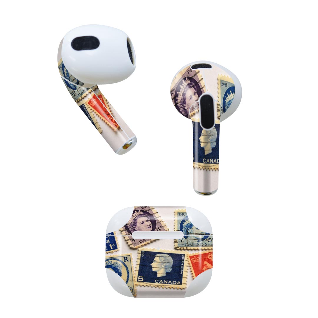 AirPods 第3世代 専用 デザインスキンシール airpods 3 用 エアポッド 3 用 第三世代（2021）対応 2枚..