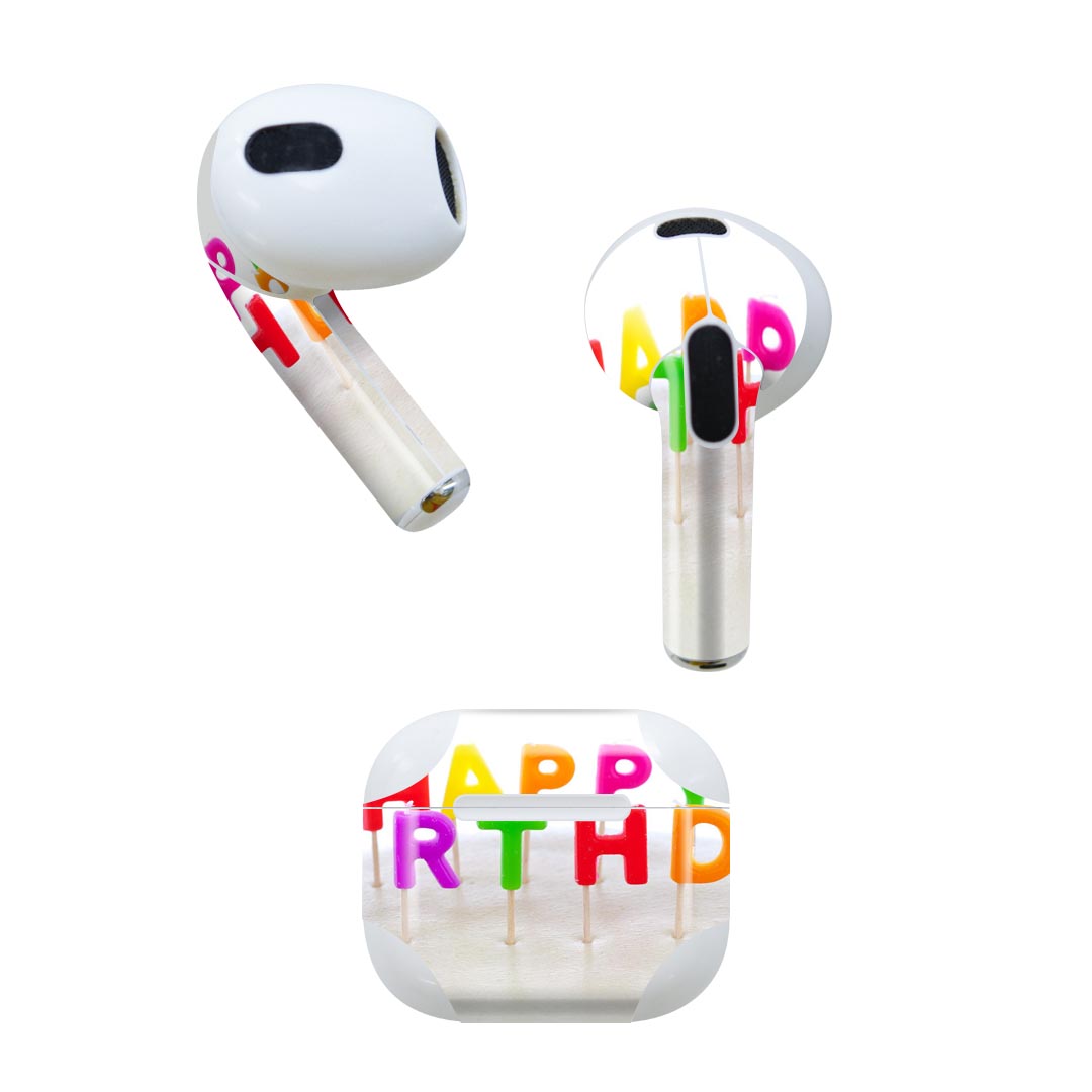 AirPods 第3世代 専用 デザインスキンシール airpods 3 用 エアポッド 3 用 第三世代（2021）対応 2枚..