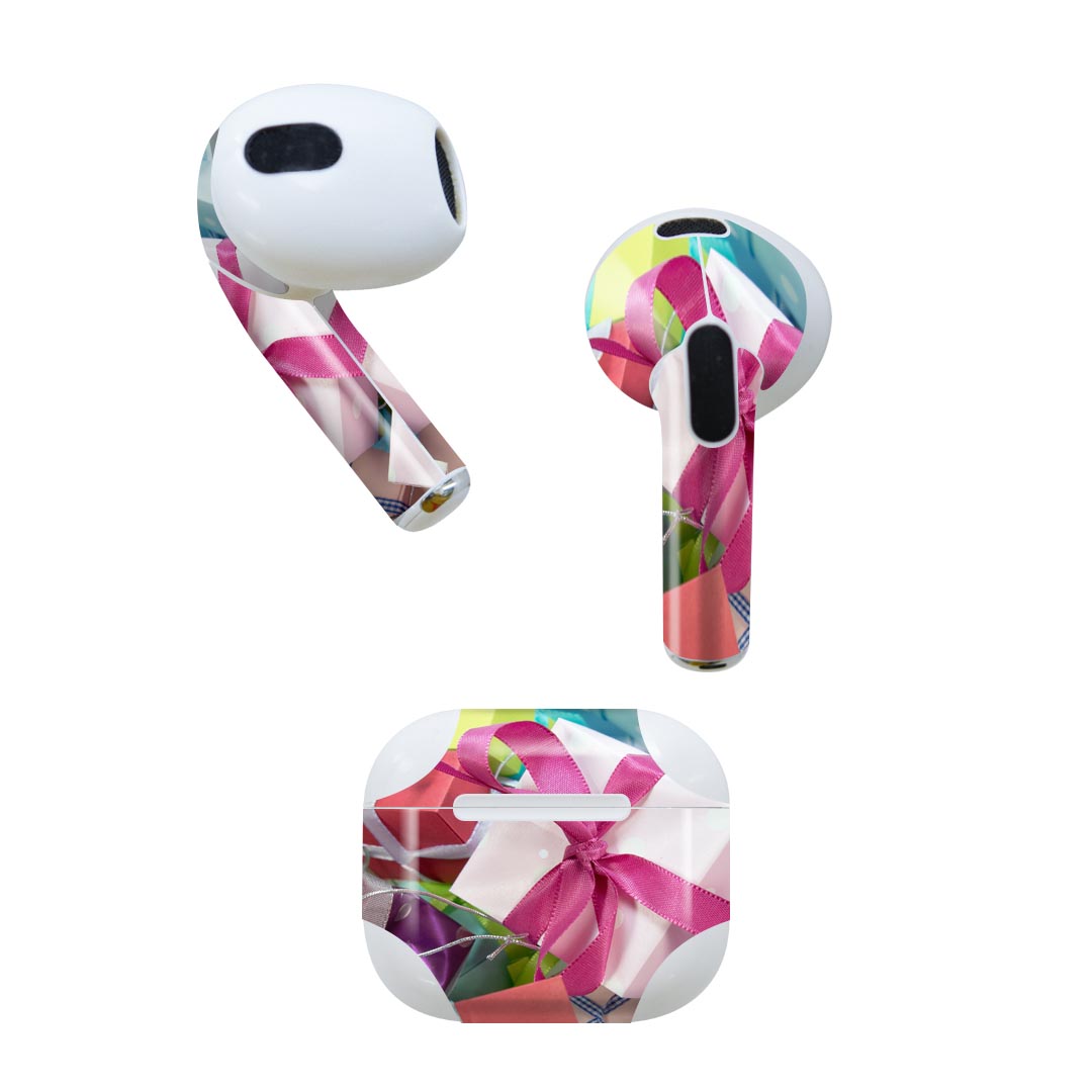 AirPods 第3世代 専用 デザインスキンシール airpods 3 用 エアポッド 3 用 第三世代(2021)対応 2枚入り 各2枚セット イヤホン カ...