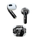AirPods 第3世代 専用 デザインスキンシール airpods 3 用 エアポッド 3 用 第三世代(2021)対応 2枚入り 各2枚セット イヤホン カバー デコレーション アクセサリー デコシール 026085 エスカレーター モノクロ 写真 人