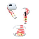 AirPods 第3世代 専用 デザインスキンシール airpods 3 用 エアポッド 3 用 第三世代(2021)対応 2枚入り 各2枚セット イヤホン カバー デコレーション アクセサリー デコシール 026239 クリスマス サンタクロース