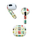 AirPods 第3世代 専用 デザインスキンシール airpods 3 用 エアポッド 3 用 第三世代(2021)対応 2枚入り 各2枚セット イヤホン カバー デコレーション アクセサリー デコシール 004539 冬 英語 イラスト(2)