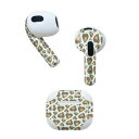 AirPods 第3世代 専用 デザインスキンシール airpods 3 用 エアポッド 3 用 第三世代(2021)対応 2枚入り 各2枚セット イヤホン カバー デコレーション アクセサリー デコシール 004601 ヒョウ柄 ハート 模様(2)