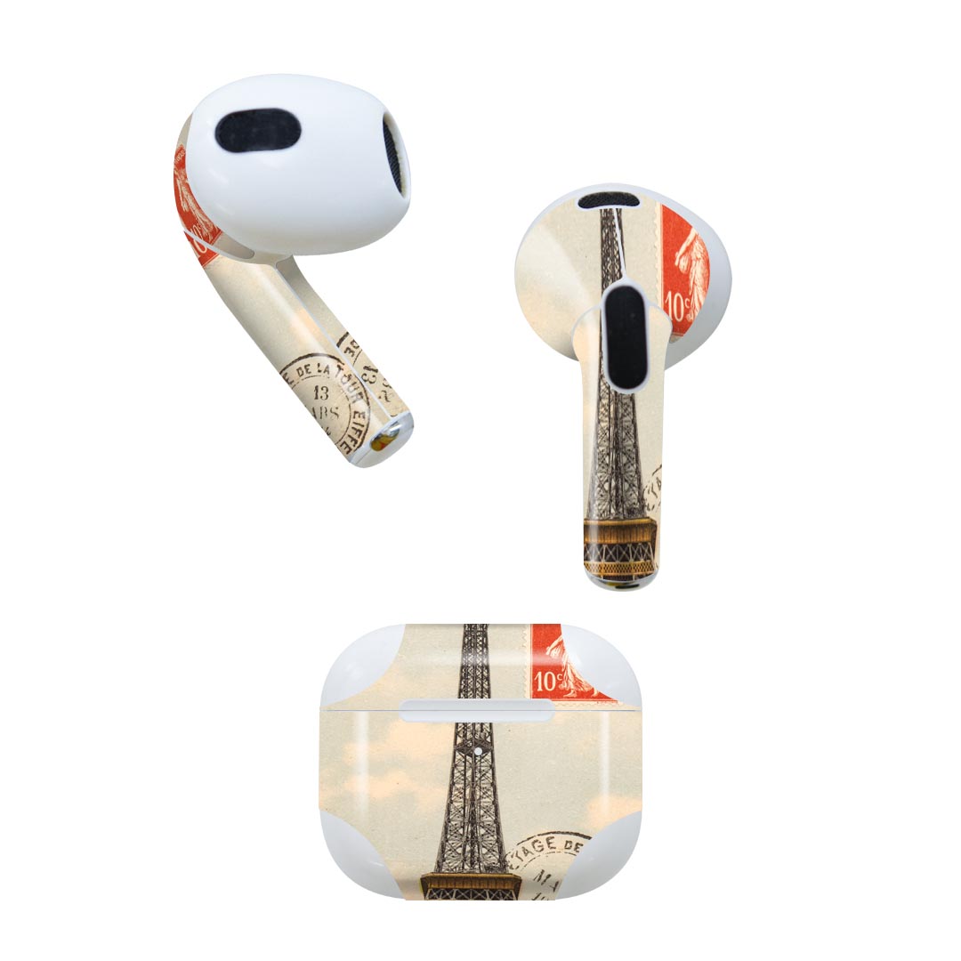 AirPods 第3世代 専用 デザインスキンシール airpods 3 用 エアポッド 3 用 第三世代（2021）対応 2枚入り 各2枚セット イヤホン カバー デコレーション アクセサリー デコシール 004869 外国　イラスト