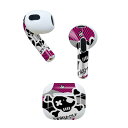 AirPods 第3世代 専用 デザインスキンシール airpods 3 用 エアポッド 3 用 第三世代(2021)対応 2枚入り 各2枚セット イヤホン カバー デコレーション アクセサリー デコシール 004959 ドクロ ポップ イラスト(2)