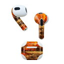 AirPods 第3世代 専用 デザインスキンシール airpods 3 用 エアポッド 3 用 第三世代(2021)対応 2枚入り 各2枚セット イヤホン カバー デコレーション アクセサリー デコシール 005203 紅葉 秋 景色
