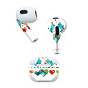 AirPods 第3世代 専用 デザインスキンシール airpods 3 用 エアポッド 3 用 第三世代(2021)対応 2枚入り 各2枚セット イヤホン カバー デコレーション アクセサリー デコシール 005286 ハート 鳥 バレンタイン