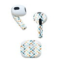 AirPods 第3世代 専用 デザインスキンシール airpods 3 用 エアポッド 3 用 第三世代(2021)対応 2枚入り 各2枚セット イヤホン カバー デコレーション アクセサリー デコシール 005296 うさぎ シンプル 柄