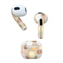 AirPods 第3世代 専用 デザインスキンシール airpods 3 用 エアポッド 3 用 第三世代(2021)対応 2枚入り 各2枚セット イヤホン カバー デコレーション アクセサリー デコシール 005302 水玉 ドット シンプル